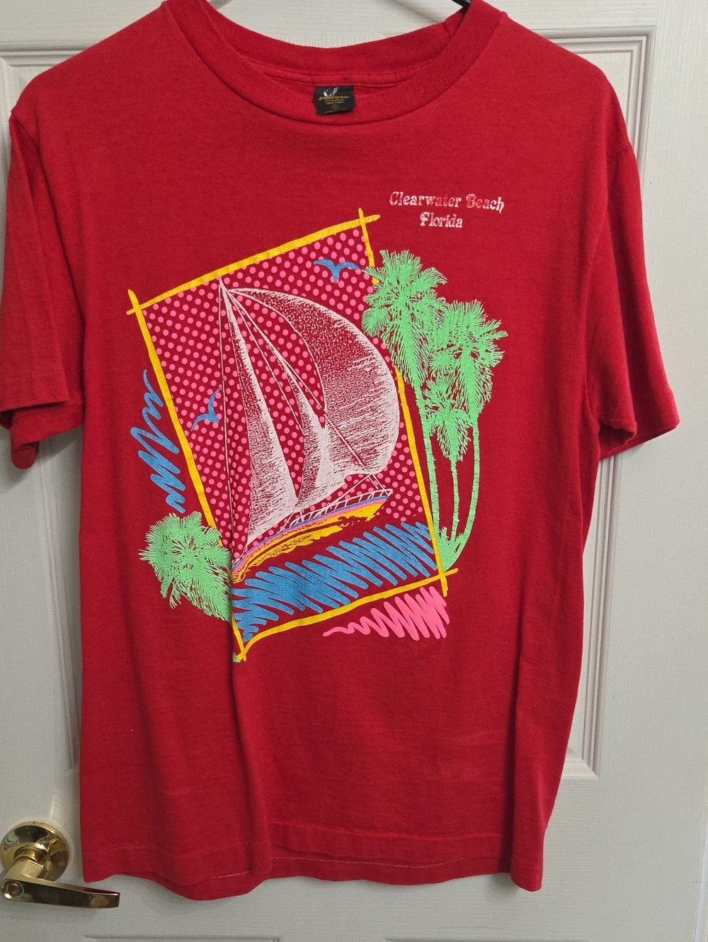 Vintage Red Clearwater Beach Graphic Tee